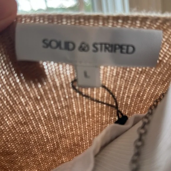 NWT Solid & Striped The Lowell Wool/Cashmere Low V-neck Sweater, Size Large - Picture 7 of 9